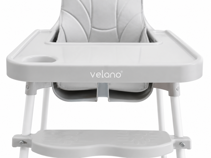 Стільчик для годування дитини 2 в 1 VELANO Basic, Light Grey - зображення 4