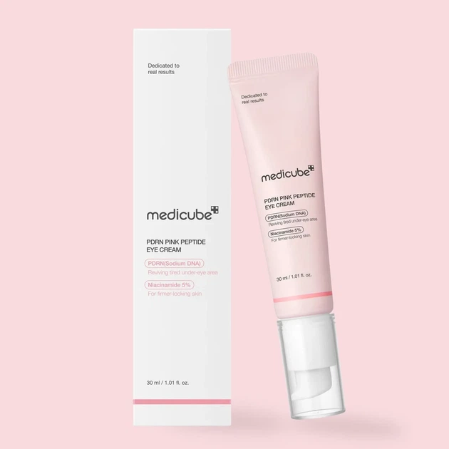 Крем для кожи вокруг глаз с полинуклеотидами и пептидами Medicube PDRN Pink Peptide Eye Cream, 30 мл - Фото 3 Крем для кожи вокруг глаз с полинуклеотидами и пептидами Medicube PDRN Pink Peptide Eye Cream, 30 мл - изображение 3