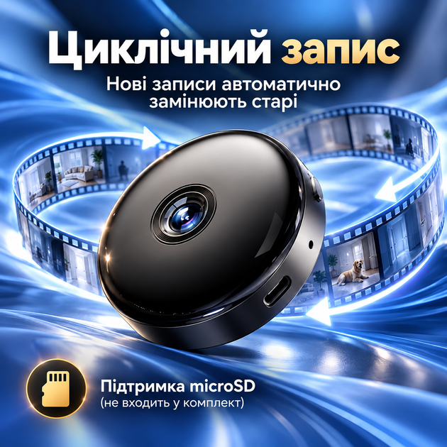 Комплект из 2 мини Wi-Fi камер A906 для видеонаблюдения, 480p, Wi-Fi 2,4 ГГц - изображение 4
