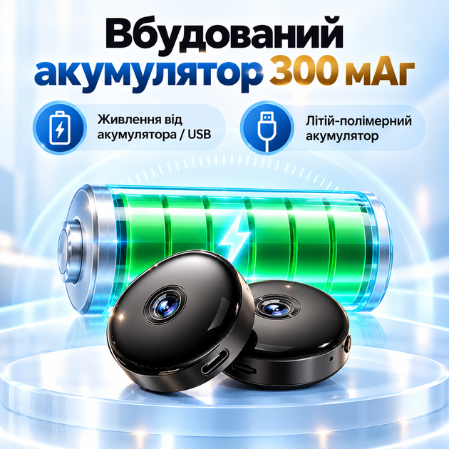 Комплект из 2 мини Wi-Fi камер A906 для видеонаблюдения, 480p, Wi-Fi 2,4 ГГц - изображение 5