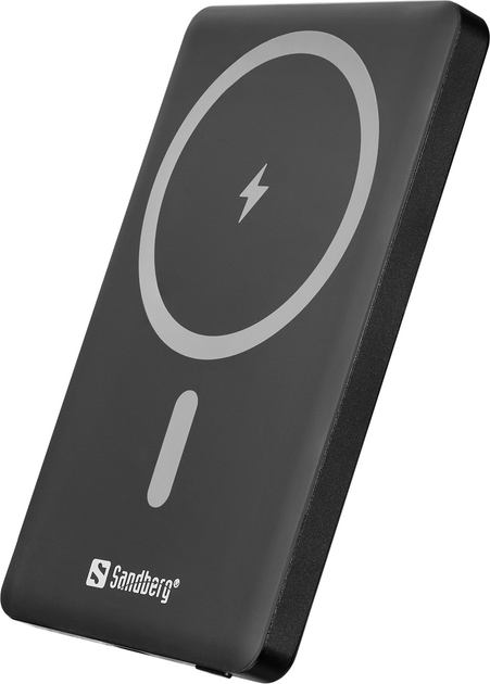 Powerbank Sandberg Saver Magnet 5000 mAh 20W Black (5705730320965) - obraz 2