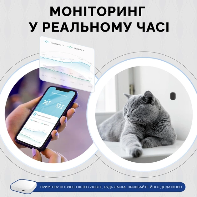 Датчик температури та вологості Moes Zigbee - изображение 6