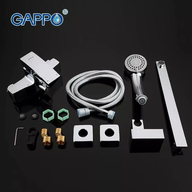 Смеситель для ванны GAPPO G2207 с душевым гарнитуром, хром - изображение 4