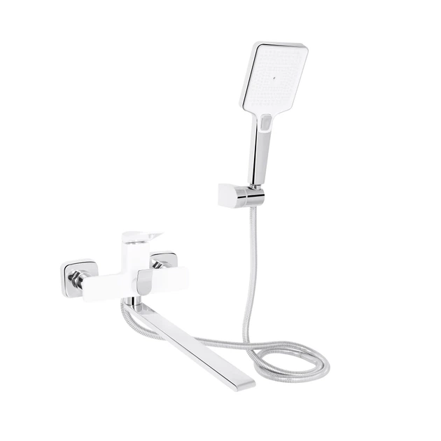 Смеситель для ванны Qtap Presto с душевым гарнитуром QTPRE2601CRW45578 белый/хром - изображение 2