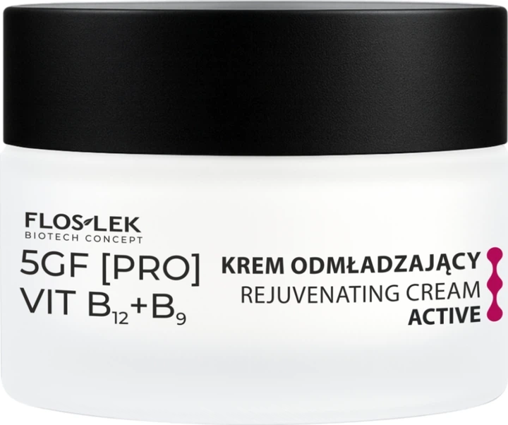 Krem do twarzy Floslek Active 5GF Pro Vit B12+B9 odmładzający 50 ml (5905043026831) - Zdjęcie 1 Krem do twarzy Floslek Active 5GF Pro Vit B12+B9 odmładzający 50 ml (5905043026831) - obraz 1