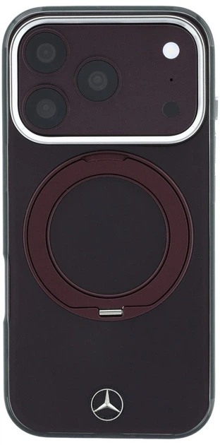 Чохол для смартфона Apple iPhone 17 Pro / 18 Pro Mercedes Ring Stand Iconic Logo MagSafe Burgundy (Mer008917) - зображення 3