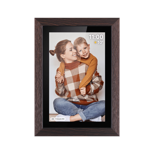Цифрова фоторамка Kruger&Matz FRAMEO KM1102 Wi-Fi 10.1″ Дерев'яна (5901890113342) - зображення 2