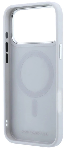 Etui do smartfona Apple iPhone 17 Pro / 18 Pro Karl Lagerfeld with Ring Stand 360 Karl & Choupette Heads Pin MagSafe Grey (KF003229) - obraz 7