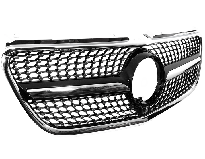Передня решітка радіатора Diamond Black для Mercedes Vito W447 2014-2023 рр. - зображення 3