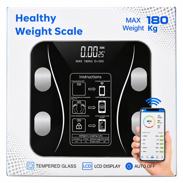 Розумні смарт-ваги діагностичні Healthy Weight Scale - зображення 2