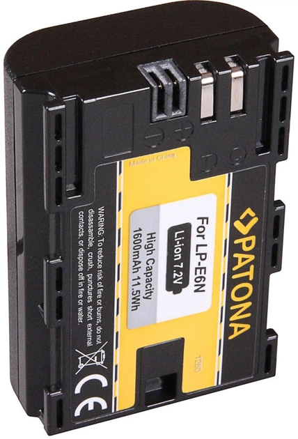 Акумулятор PATONA f. Canon LP-E6N LPE6N EOS 80D 7D 70D 6D 60D Mark II Mark III R5D EOS R (4055655175036) - зображення 4
