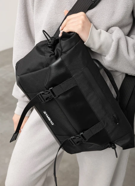 Жіноча сумка для ноутбука Sambag 33х26х11 см екошкіра з перфорацією чорна - Фото 11 Жіноча сумка для ноутбука Sambag 33х26х11 см екошкіра з перфорацією чорна - зображення 11