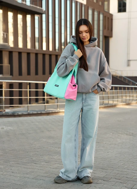 Жіноча спортивна сумка Sambag Flow з оксфорду 41x25,5x16,5 см м'ятна - Фото 5 Жіноча спортивна сумка Sambag Flow з оксфорду 41x25,5x16,5 см м'ятна - зображення 5