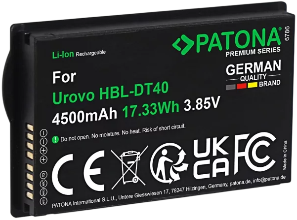 Bateria PATONA Premium do Urovo DT40 HBL-DT40 (4055655251617) - obraz 3