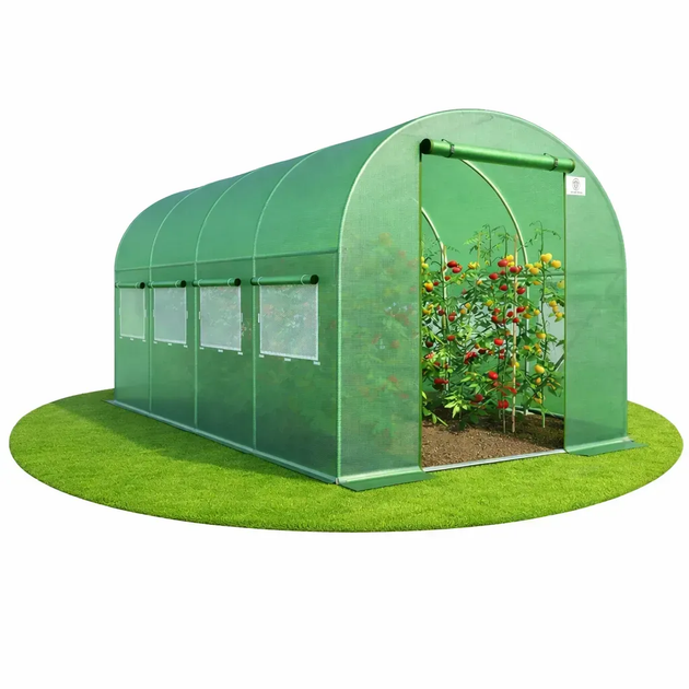 Садовая теплица 10 м2 Garden Rosa 4 × 2.5 × 2 м, армированная пленка UV-4, 8 окон, оцинкованный каркас - Фото 2 Садовая теплица 10 м2 Garden Rosa 4 × 2.5 × 2 м, армированная пленка UV-4, 8 окон, оцинкованный каркас - изображение 2