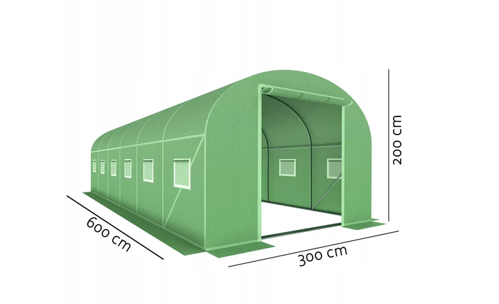 Теплица садовая Kontrast 18 м2 6 × 3 × 2 м, армированная пленка UV4 140 г/м2, 12 окон, каркас 19 мм - Фото 5 Теплица садовая Kontrast 18 м2 6 × 3 × 2 м, армированная пленка UV4 140 г/м2, 12 окон, каркас 19 мм - изображение 5