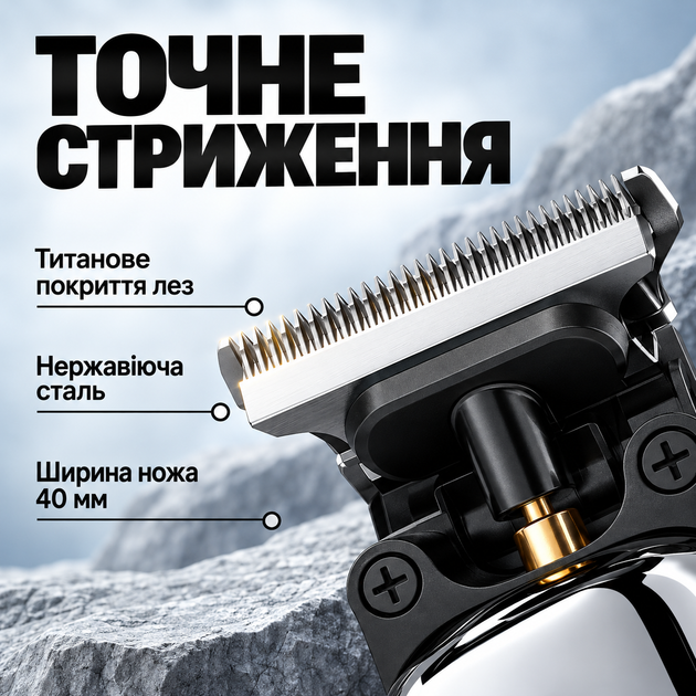 Тример для бороди машинка для стрижки волосся на акумуляторі тример для тіла професійна машинка для бороди бездротовий тример акумуляторний електротример Kayfovo HC - 31 - Фото 4 Тример для бороди машинка для стрижки волосся на акумуляторі тример для тіла професійна машинка для бороди бездротовий тример акумуляторний електротример Kayfovo HC - 31 - зображення 4