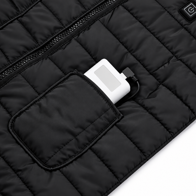 Жилет с электроподогревом от USB 4XL черный - изображение 3