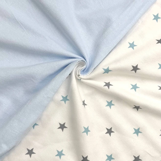 Набор фланелевых пеленок Маленька Соня Soft Stars 80х100 см голубой - Фото 2 Набор фланелевых пеленок Маленька Соня Soft Stars 80х100 см голубой - изображение 2