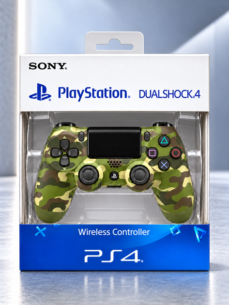 Беспроводной геймпад Doubleshock для PS4, PS3, ПК, Android и iOS, зеленый камуфляж - Фото 6 Беспроводной геймпад Doubleshock для PS4, PS3, ПК, Android и iOS, зеленый камуфляж - изображение 6