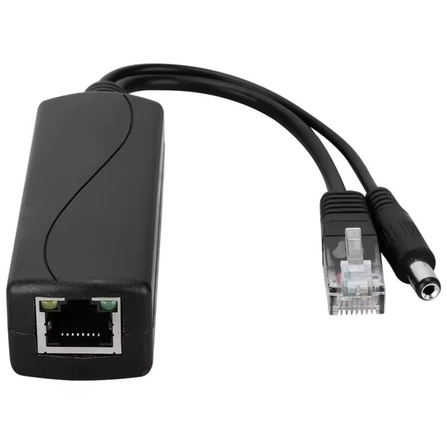 PoE-сплиттер HKBTM 48V → 12V 2A, 10/100 Мбит/с, IEEE 802.3af/at, RJ45, DC 5.5×2.1 мм - Фото 3 PoE-сплиттер HKBTM 48V → 12V 2A, 10/100 Мбит/с, IEEE 802.3af/at, RJ45, DC 5.5×2.1 мм - изображение 3