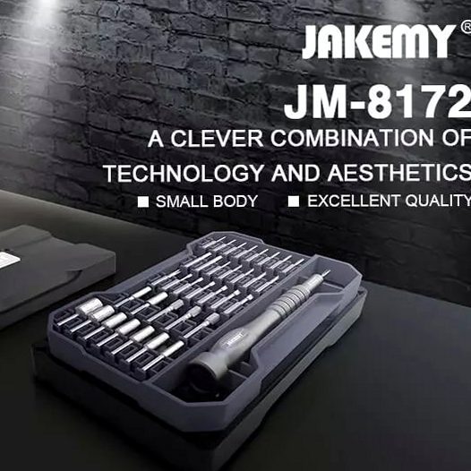 Набор инструментов 73 в 1 с магнитными битами для ремонта JAKEMY JM-8172 черный - изображение 10