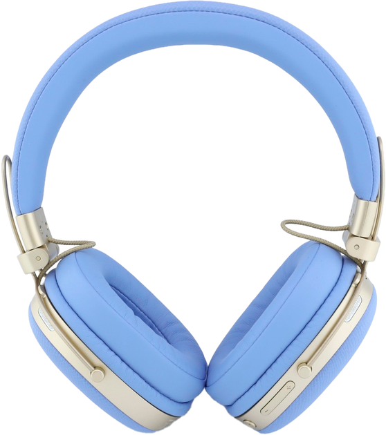 Słuchawki Guess Grained Triangle Gold Logo Blue (3666339673703) - obraz 3