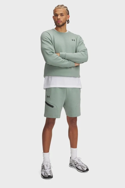 Чоловічі м'ятні шорти UA Unstoppable Flc Shorts Under Armour S 1379809-348 - Фото 2 Чоловічі м'ятні шорти UA Unstoppable Flc Shorts Under Armour S 1379809-348 - изображение 2