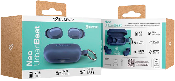 Słuchawki Energy Sistem Neo UrbanBeat Navy (8432426501106) - Zdjęcie 4 Słuchawki Energy Sistem Neo UrbanBeat Navy (8432426501106) - obraz 4