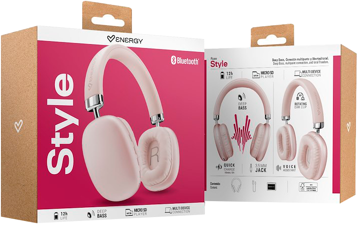 Słuchawki Energy Sistem Style Pink (8432426490059) - obraz 4
