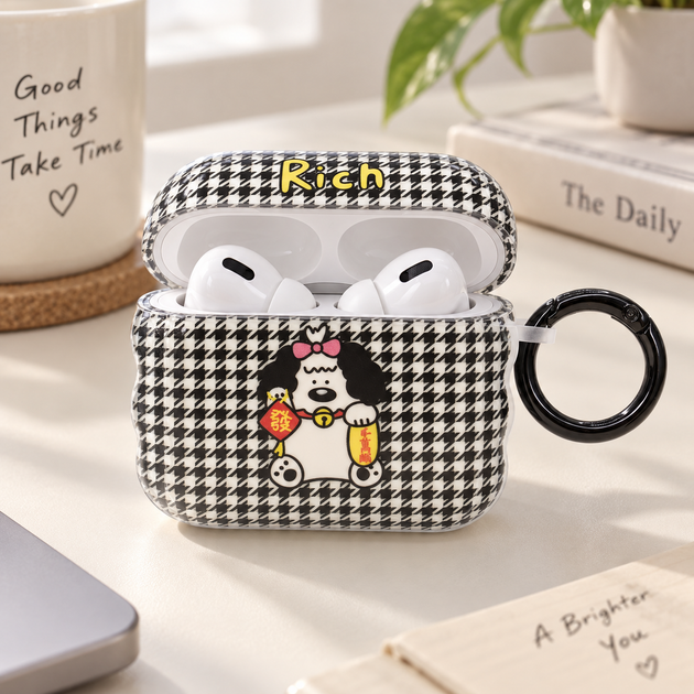 Чехол силиконовый противоударный для AirPods Pro 2 с защитой от ударов Print Case Dog SR-547 - изображение 4