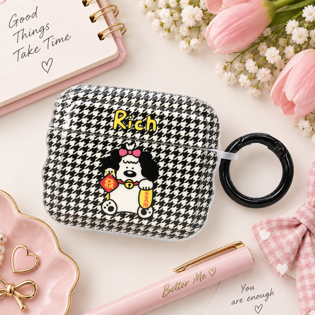 Чехол силиконовый противоударный для AirPods Pro 2 с защитой от ударов Print Case Dog SR-547 - изображение 5