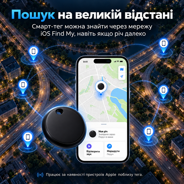 Набір смарт-трекерів для пошуку речей сумісних з Apple Find My для iPhone та iPad, 5 шт - зображення 4