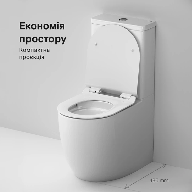 Унітаз-компакт Am.Pm Flash CLA8600SC з сидінням Soft Close дюропласт - изображение 7