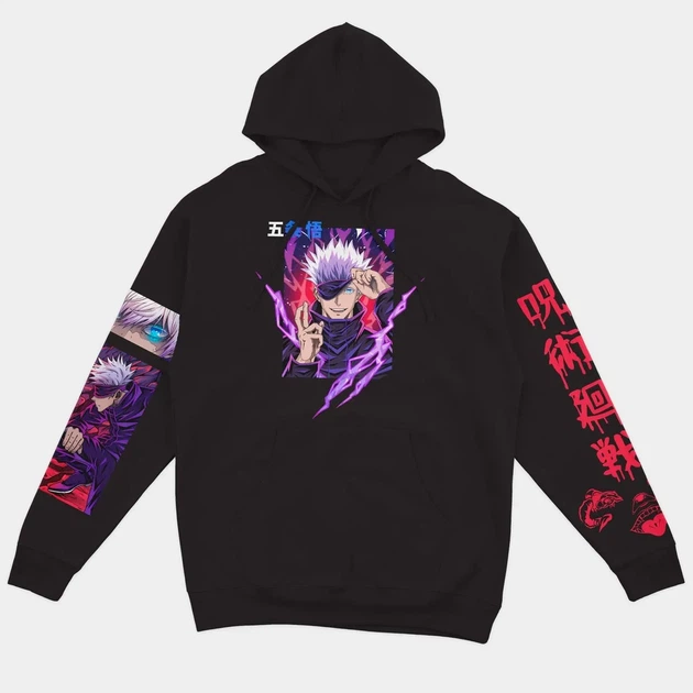 Худи Jujutsu Kaisen Годжо Сатору Черный XXL (kr4-473-black-XXL) - Фото 1 Худи Jujutsu Kaisen Годжо Сатору Черный XXL (kr4-473-black-XXL) - изображение 1