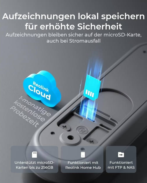 Беспроводной видеозвонок Reolink Doorbell Battery 2K 4 МП, Wi-Fi 2,4/5 ГГц, аккумулятор, microSD до 512 ГБ - изображение 8