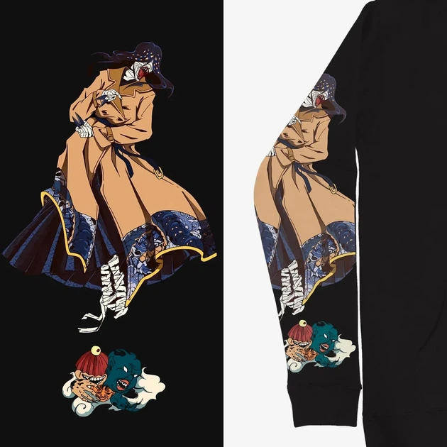 Худи Jujutsu Kaisen Годжо и Гето Черный M (kr4-442-black-M) - изображение 3