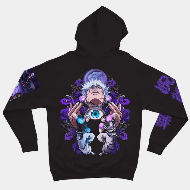 Худи Jujutsu Kaisen Годжо и маги Черный 3XL (kr4-474-black-3XL) - изображение 2