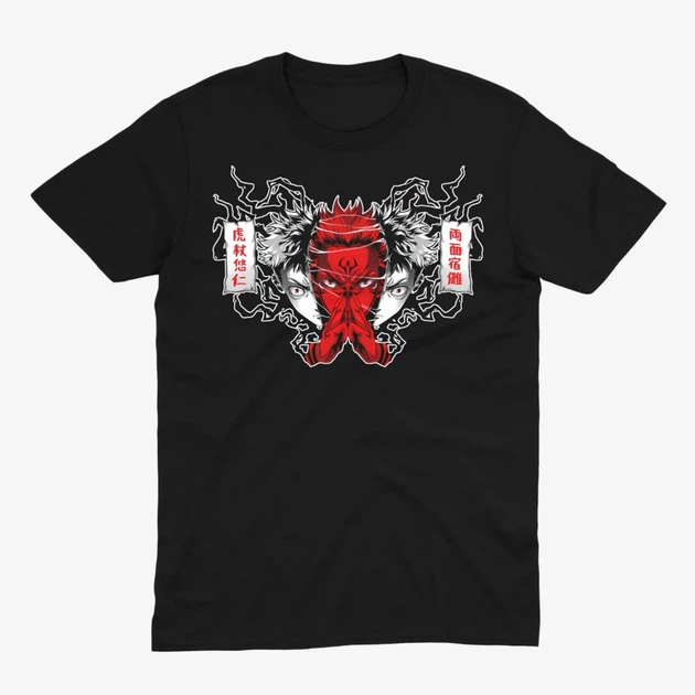 Футболка Jujutsu Kaisen Клетка Сукуны Черный S (kr4-287-black-S) - Фото 1 Футболка Jujutsu Kaisen Клетка Сукуны Черный S (kr4-287-black-S) - изображение 1