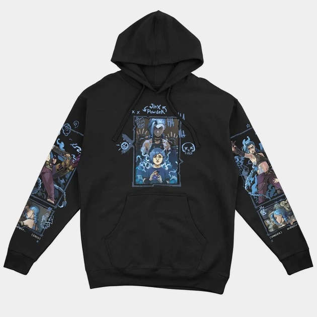 Худи Arcane Джинкс (Паудер) Черный 3XL (kr4-415-black-3XL) - Фото 1 Худи Arcane Джинкс (Паудер) Черный 3XL (kr4-415-black-3XL) - изображение 1