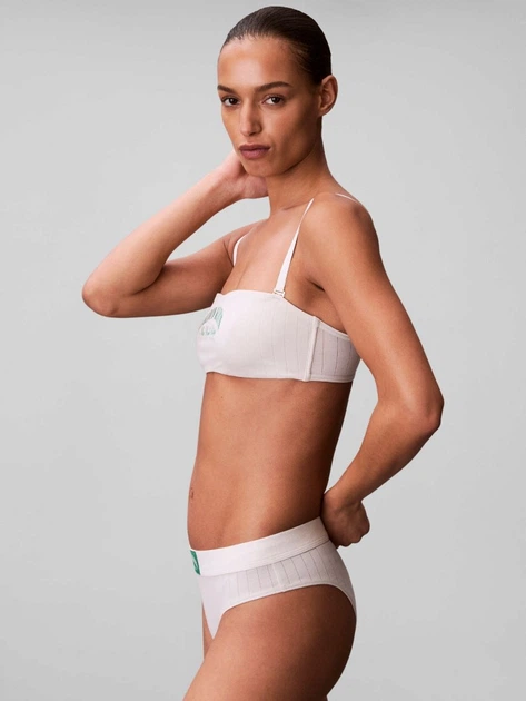 Комплект женского белья (бюстгальтер + трусики слип) хлопковый Calvin Klein 161025397 L Молочный (1162871484) - изображение 8