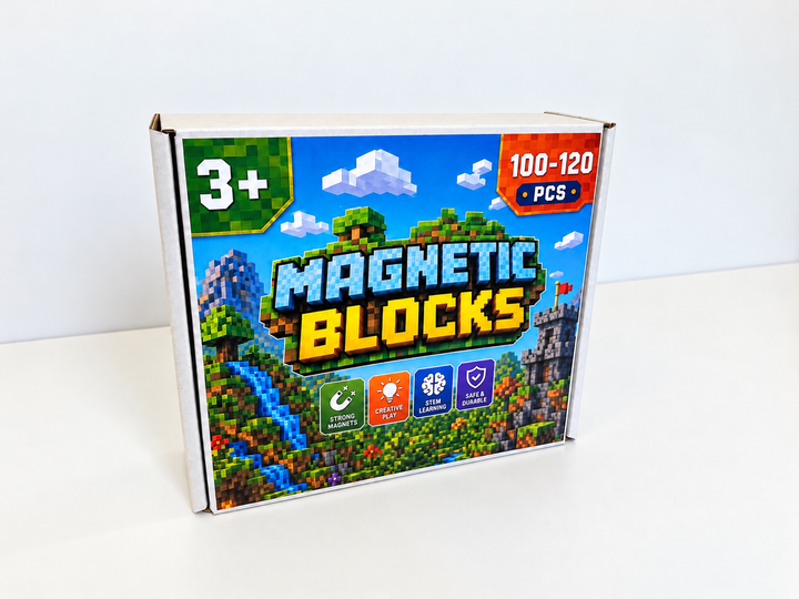 Магнітний конструктор Майнкрафт 100 блоків по сюжету гри Minecraft - "Зелений ліс", розвиваюча іграшка для дітей - Фото 4 Магнітний конструктор Майнкрафт 100 блоків по сюжету гри Minecraft - "Зелений ліс", розвиваюча іграшка для дітей - зображення 4