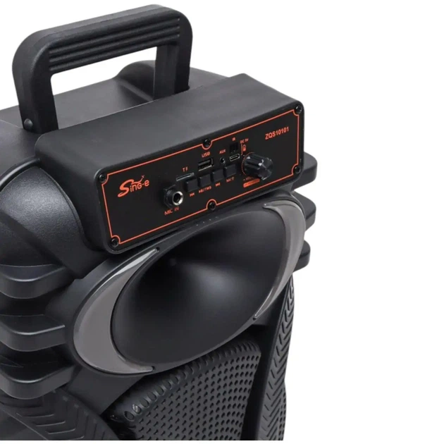 Портативная Bluetooth колонка ZQS10101 30W с RGB-подсветкой, караоке, 2 микрофонами и пультом Black - изображение 2