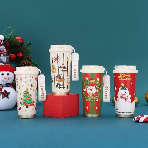Термостакан с трубочкой "Christmas puppy" 500 мл - изображение 2