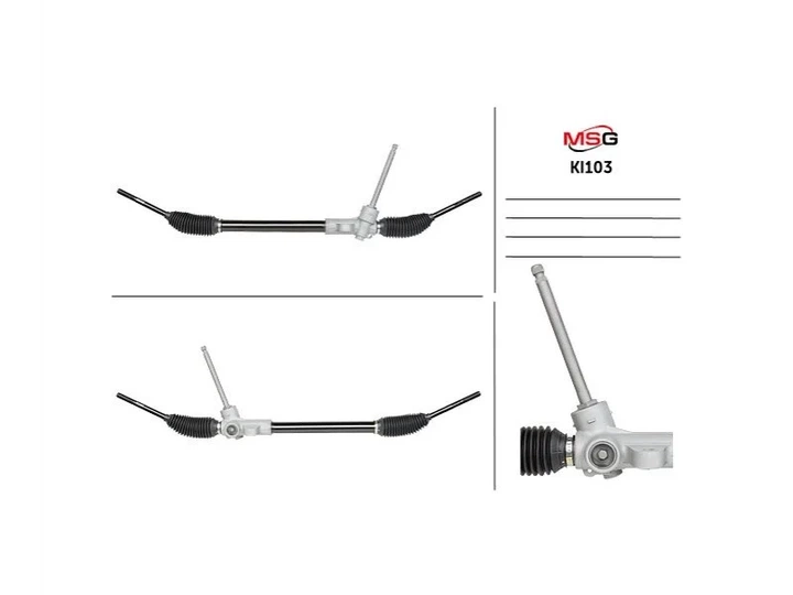 Рульова рейка без ГПК нова KIA SOUL (AM) 09- MSG KI103 KIA Soul 565002K150, 565002K101, 565002K100 - изображение 2