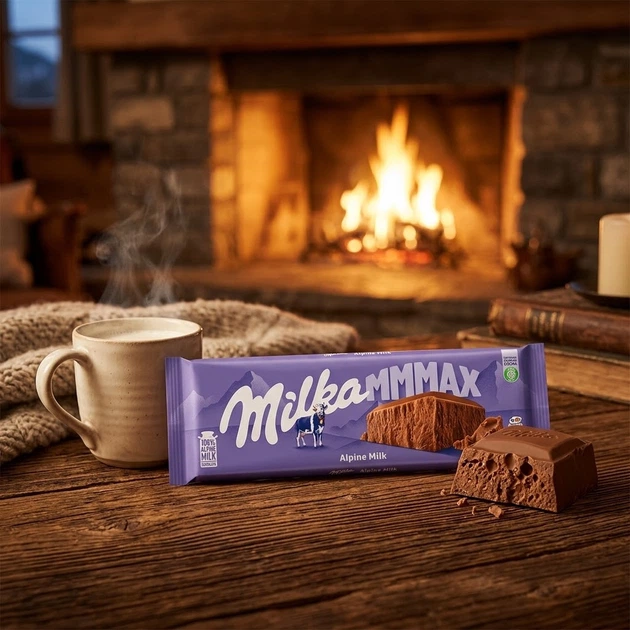 Шоколад молочный Milka MMMAX Alpine Milk альпийский классический большая плитка нежный сливочный десерт для чая кофе мороженого 270 г - изображение 6