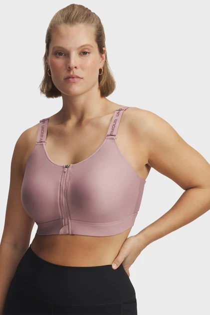 Жіночий рожевий топ UA Infinity High Zip 2.0 Bra Under Armour M A-C 1384118-673 - Фото 1 Жіночий рожевий топ UA Infinity High Zip 2.0 Bra Under Armour M A-C 1384118-673 - изображение 1