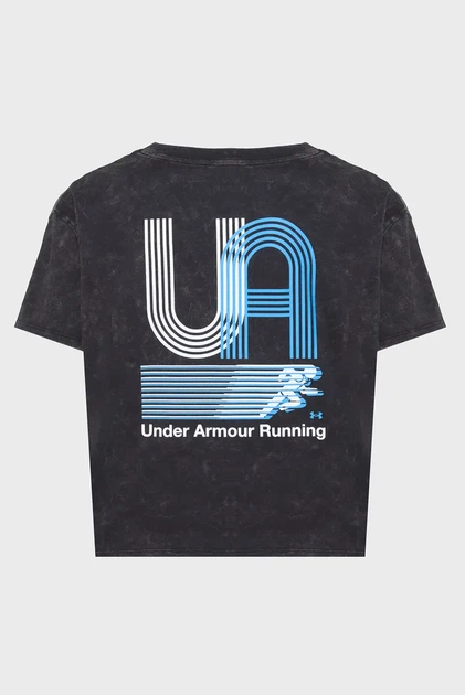 Жіноча чорна футболка UA Run Graphic SS 1 Under Armour S 6005094-003 - изображение 3
