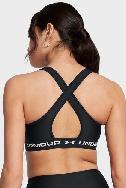 Жіночий чорний топ UA Crossback Mid Bra Under Armour XXL 1361034-006 - Фото 6 Жіночий чорний топ UA Crossback Mid Bra Under Armour XXL 1361034-006 - зображення 6