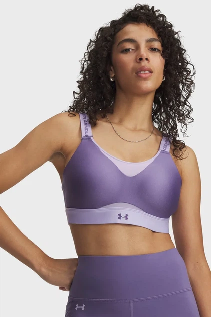 Жіночий фіолетовий топ UA Infinity High 2.0 Bra Under Armour M A-C 1384112-520 - изображение 2
